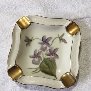 Flowers porcelain Germany Ashtray